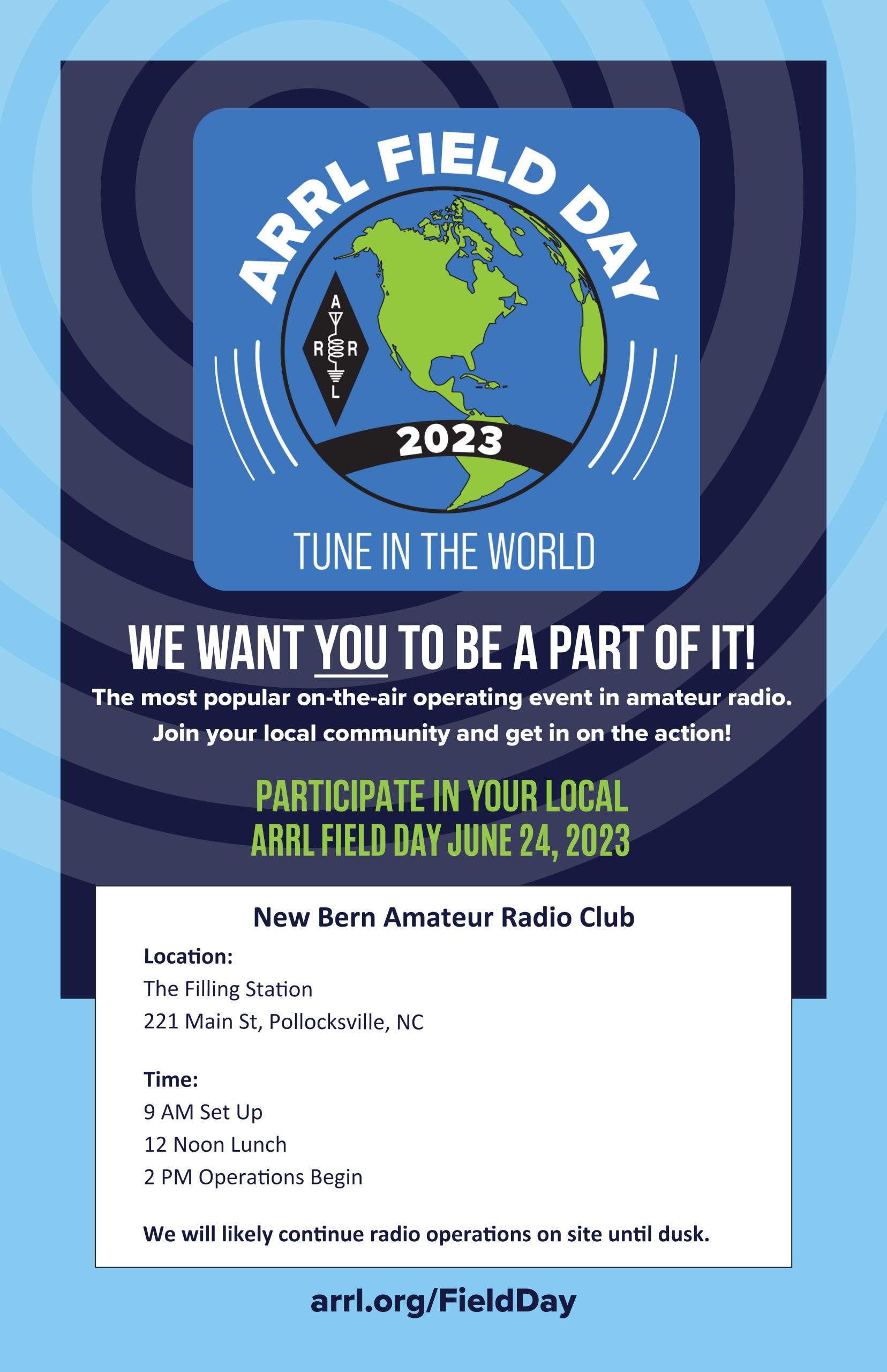 New Bern Amateur Radio Club Hosts Summer Field Day 2023 At The Filling